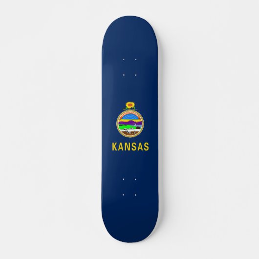 Kansas vlag persoonlijk skateboard (Voorkant)