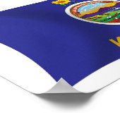 Kansas Vlag Poster Print (Hoek)