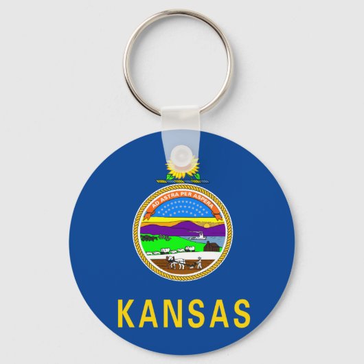 Kansas vlag sleutelhanger (Voorkant)