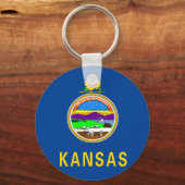 Kansas vlag sleutelhanger (Voorkant)