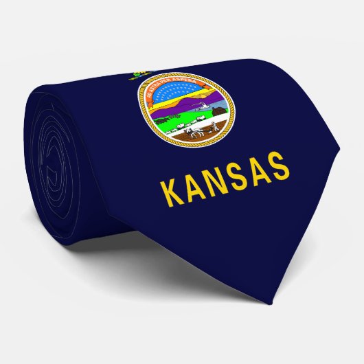 Kansas vlag stropdas (Opgerold)