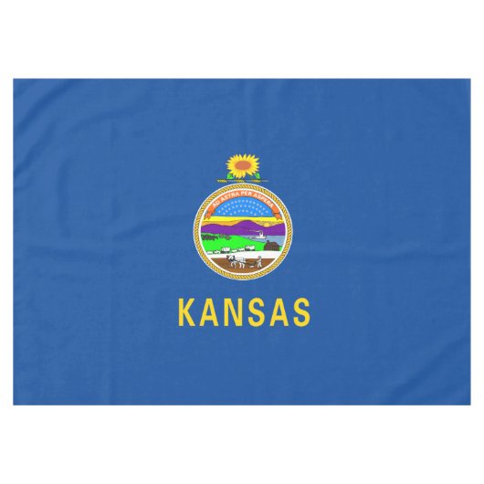 Kansas vlag tafelkleed (Voorkant (Horizontaal))