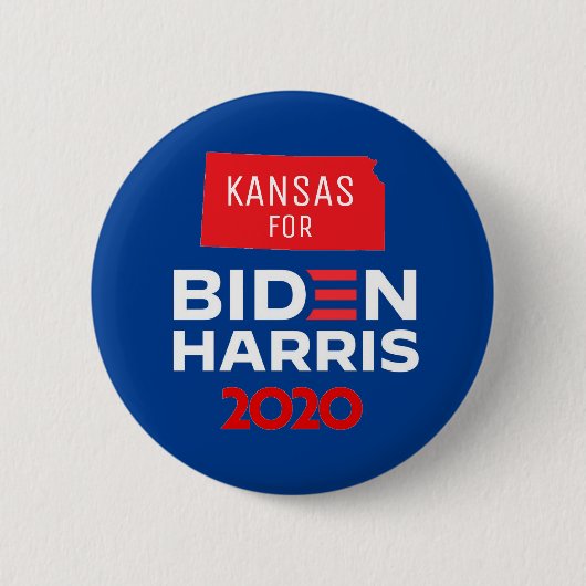 Kansas voor Biden Harris 2020 Ronde Button 5,7 Cm (Voorkant)