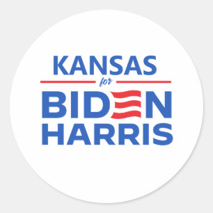 Kansas voor Biden Harris Car Magnet Ronde Sticker
