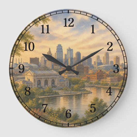 Kansas Wall Clock — Heartland Landscape Design Grote Klok (Voorkant)