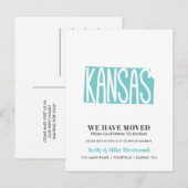 KANSAS We hebben het nieuwe adres naar nieuwe star Briefkaart (Voorkant / Achterkant)