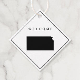 Kansas Welcome Bag Gift Label voor Wedding Weekend