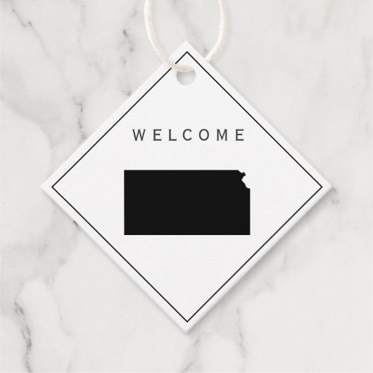 Kansas Welcome Bag Gift Label voor Wedding Weekend (Voorkant)