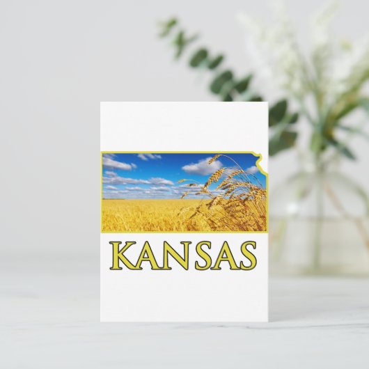 Kansas Wheat Field Briefkaart (Staand voorkant)