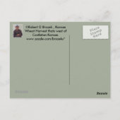 Kansas Wheat Harvest Post Card Briefkaart (Achterkant)