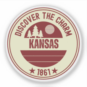 Kansas Wheat State - Zonnebloem Cadeau Sticker