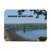 Kansas Wilson Lake Dam Square Magnet Magneet (Horizontaal)
