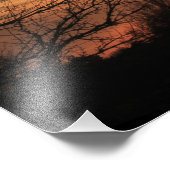 Kansas Windmill Silhouette Sunset Foto Poster. Foto Afdruk (Hoek)