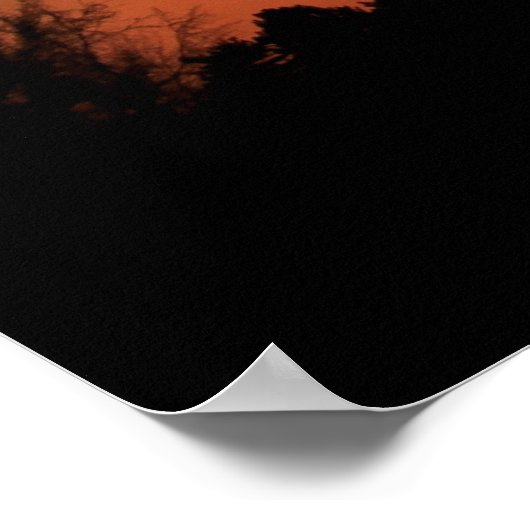 Kansas Windmill Silhouette Sunset Foto/Poster Poster (Hoek)