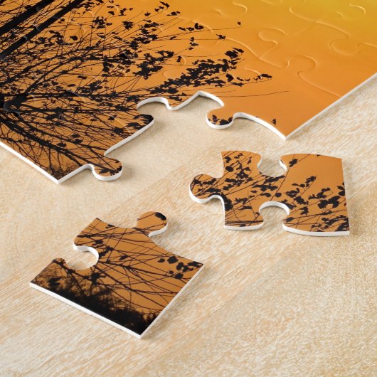 Kansas Windmill Silhouette Sunset Legpuzzel (Zijkant)