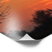 Kansas Windmill Silhouette Sunset met wolken Foto Afdruk (Hoek)