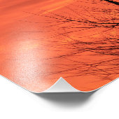 Kansas Windmill Silhouette Sunset met wolken Foto Afdruk (Hoek)