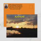Kansas Windmill Silhouette Sunset, Post Kaart (Voorkant / Achterkant)