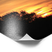 Kansas Windmill Sunset, Clouds Photo Enlargement Foto Afdruk (Hoek)