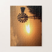Kansas Windmill Sunset PUZZLE Legpuzzel (Verticaal)