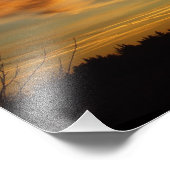 Kansas Windmill Sunset Silhouette Foto/Poster Foto Afdruk (Hoek)