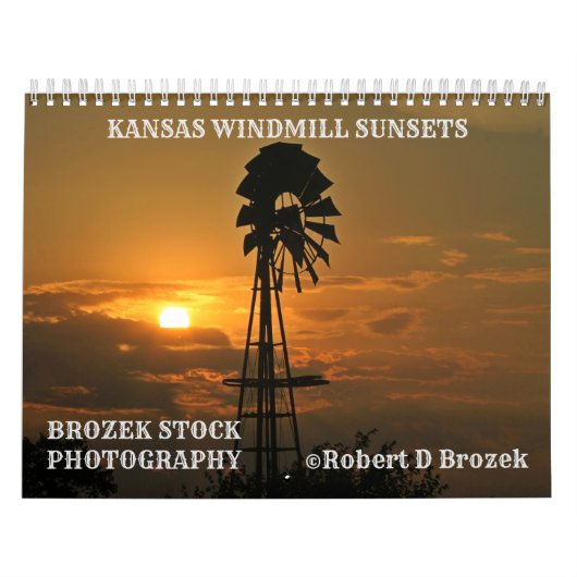 Kansas Windmill Zonsondergangen Agenda Kalender (Hoes)