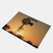 Kansas Windmolen Zonsondergang Door Mat (Schuin)