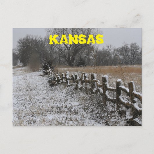 Kansas Winter Wonder Land Post Kaart. Briefkaart (Voorkant)