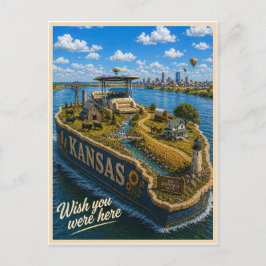 Kansas | Wish You Were Here | State Serie Briefkaart