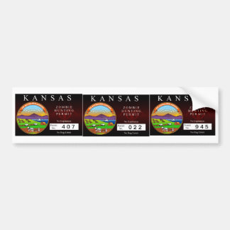 Kansas Zombie Hunting Permit Bumpersticker