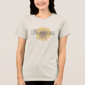 Kansas Zonnebloem Tri-Blend Shirt (Voorkant)