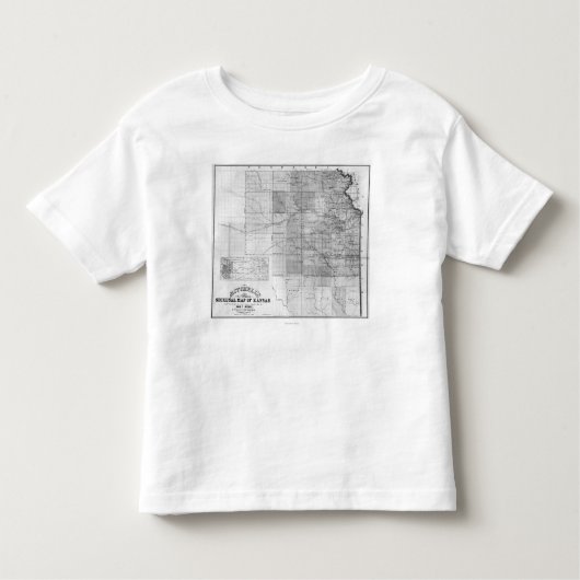 KansasPanoramic MapKansas Kinder Shirts (Voorkant)