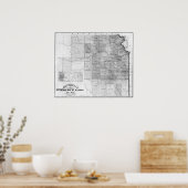 KansasPanoramic MapKansas Poster (Keuken)