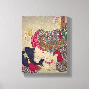 Kansei-periode van Tsukioka Yoshitoshi Canvas Afdruk
