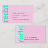 Kanselarij-bezoekkaart Visitekaartje (Voorkant / Achterkant)