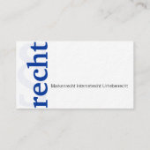 Kanselarij die blauwe kaart bezoekt visitekaartje (Achterkant)