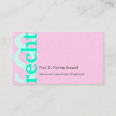 Kanselarij visitekaartje (Achterkant)