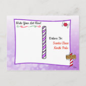 Kanselarijkaart van de Kerstman: Feestelijke blond Feestdagenkaart (Achterkant)