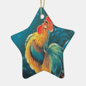 kanselier bij zonsopgang keramisch ornament (Links)