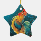 kanselier bij zonsopgang keramisch ornament (Achterkant)