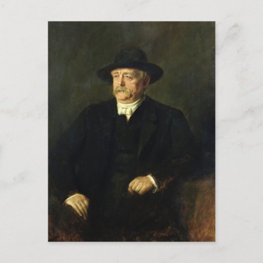 kanselier Otto von Bismarck , 1849 Briefkaart (Voorkant)