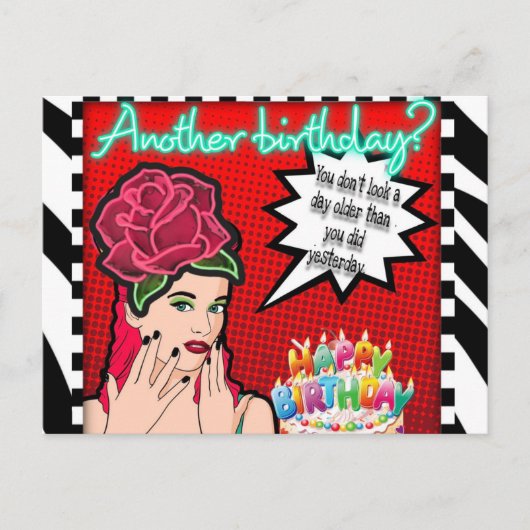 Kanselkaart-verjaardag Briefkaart (Voorkant)