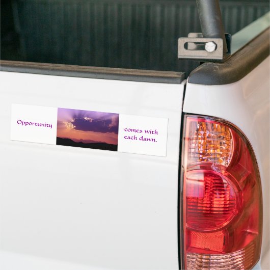 Kansen bij dageraad door de tribune bumpersticker (Op Truck)