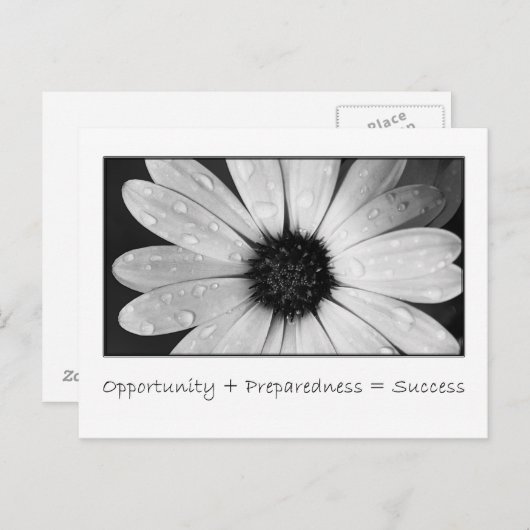 Kansen en paraatheid leiden tot succes briefkaart (Voorkant / Achterkant)