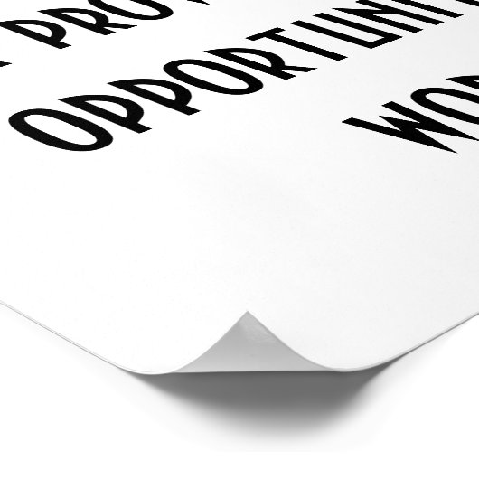 Kansen om uit te werken poster (Hoek)