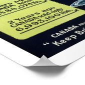 Kansen voor boter van Canada (wit) Poster (Hoek)