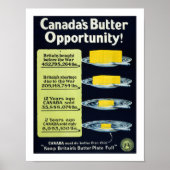Kansen voor boter van Canada (wit) Poster (Voorkant)