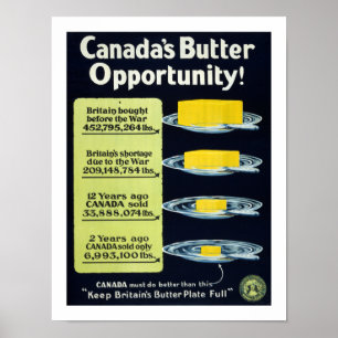 Kansen voor boter van Canada (wit) Poster