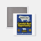 Kansen voor rundvlees in Canada Magneet (Voorkant / Achterkant)