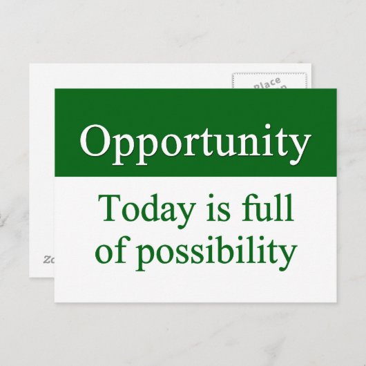 Kansen vullen het leven briefkaart (Voorkant / Achterkant)